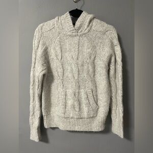 NWT Elie Tahari Alpaca Blend Heather Gray Sweater Hoodie. Size Small